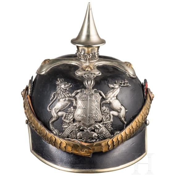 Helm f&uuml;r Offiziere im Dragoner-Regiment &bdquo;K&ouml;nigin Olga&ldquo; (1. W&uuml;rttembergisches) Nr. 25, um 1900