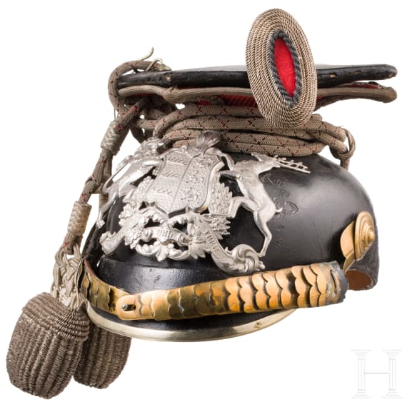 Tschapka f&uuml;r Offiziere im Ulanen-Regiment K&ouml;nig Karl (1. W&uuml;rttembergisches) Nr. 19, um 1900
