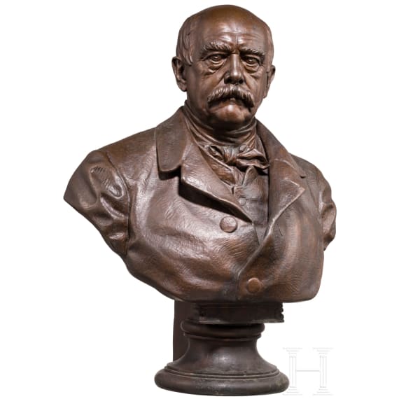 Fritz Schaper (1841 - 1919) - gro&szlig;e Portraitb&uuml;ste des Reichskanzlers Otto von Bismarck