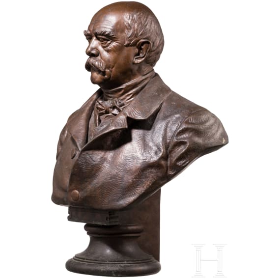 Fritz Schaper (1841 - 1919) - gro&szlig;e Portraitb&uuml;ste des Reichskanzlers Otto von Bismarck
