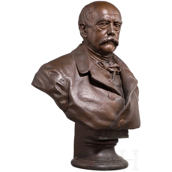 Fritz Schaper (1841 - 1919) - gro&szlig;e Portraitb&uuml;ste des Reichskanzlers Otto von Bismarck