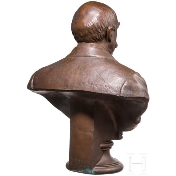 Fritz Schaper (1841 - 1919) - gro&szlig;e Portraitb&uuml;ste des Reichskanzlers Otto von Bismarck