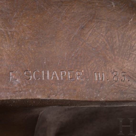 Fritz Schaper (1841 - 1919) - gro&szlig;e Portraitb&uuml;ste des Reichskanzlers Otto von Bismarck