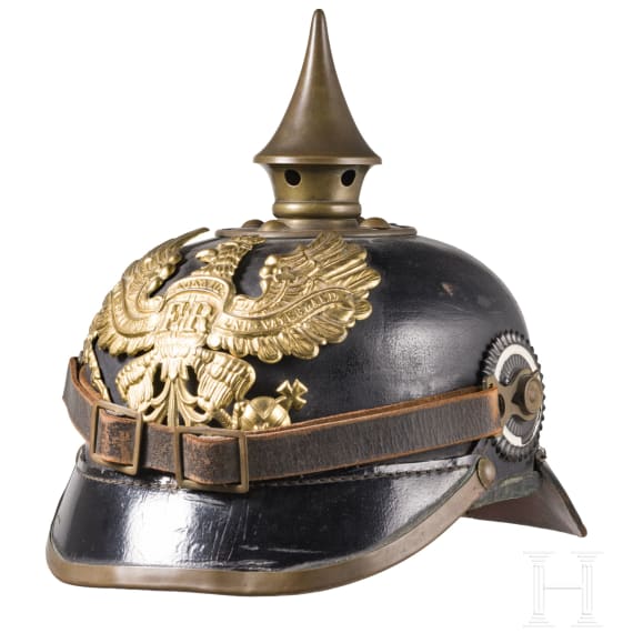 Helm M 1895 f&uuml;r Mannschaften der Linieninfanterie und Fotos
