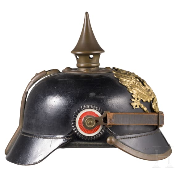 Helm M 1895 f&uuml;r Mannschaften der Linieninfanterie und Fotos
