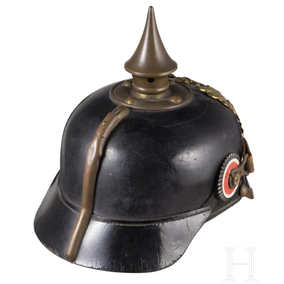 Helm M 1895 f&uuml;r Mannschaften der Linieninfanterie und Fotos