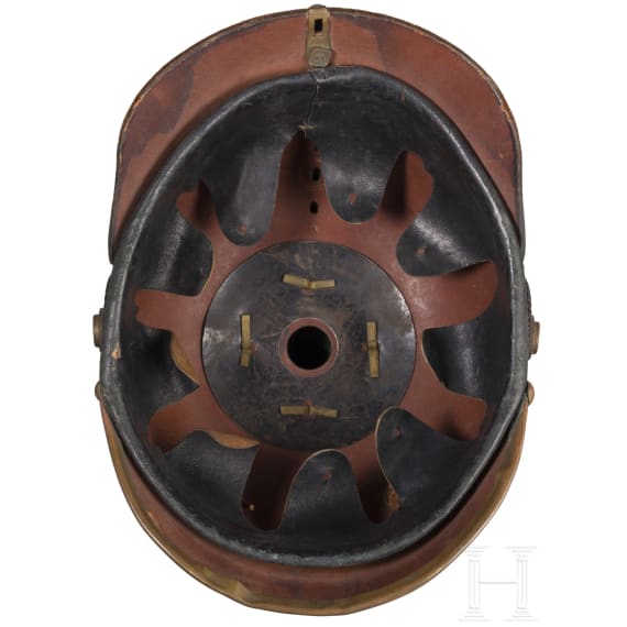 Helm M 1895 f&uuml;r Mannschaften der Linieninfanterie und Fotos