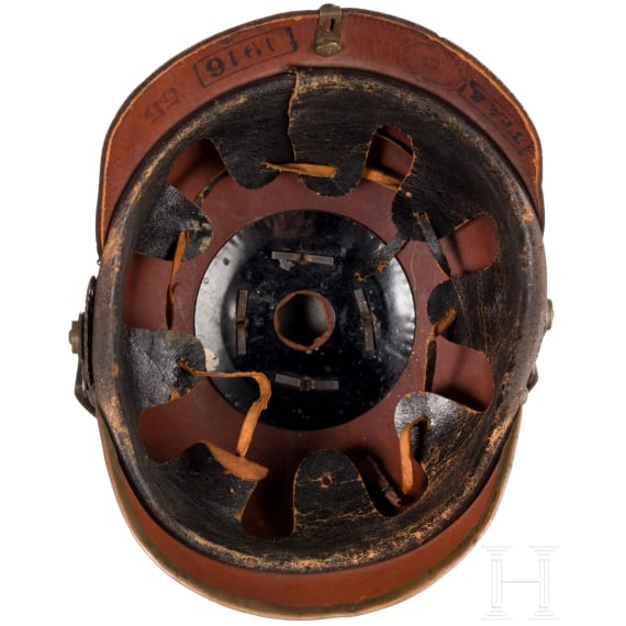 Helm M 1915 f&uuml;r Mannschaften des Train, datiert 1916