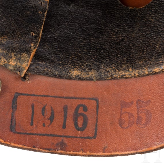 Helm M 1915 f&uuml;r Mannschaften des Train, datiert 1916