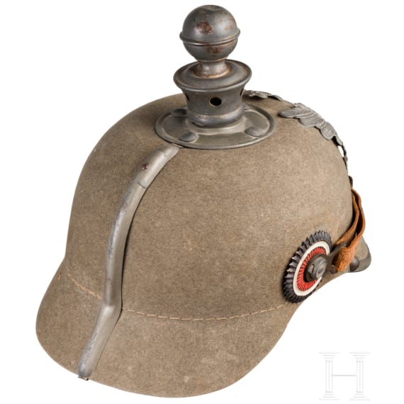 Ersatzhelm aus Filz f&uuml;r Mannschaften der Artillerie, datiert 1915