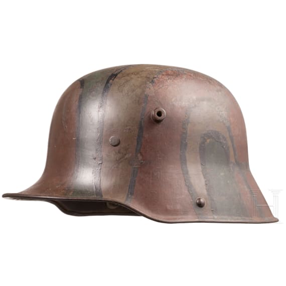Stahlhelm M 1916/17 mit Mimikry-Tarnanstrich