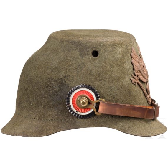 Ersatztschako aus Filz f&uuml;r preu&szlig;ische J&auml;ger, datiert 1915