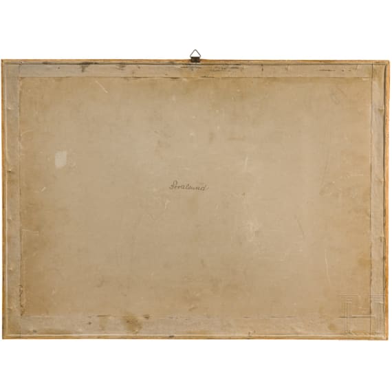 Willy St&ouml;wer (1864 - 1931) - Gouache mit Hafenansicht von Stralsund