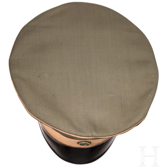 Two field-grey visor caps for officers, circa 1914