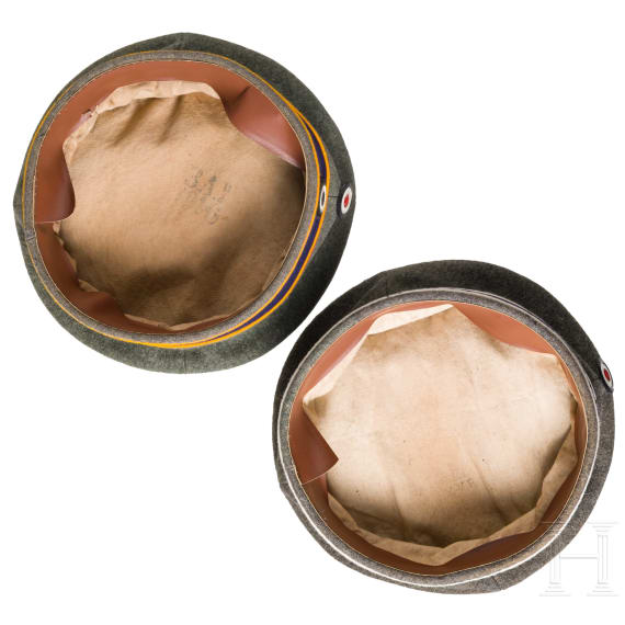 Five field caps for members of the cavalry, from 1907 onwards