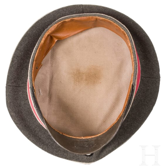 Two field-grey cavalry caps from the First World War