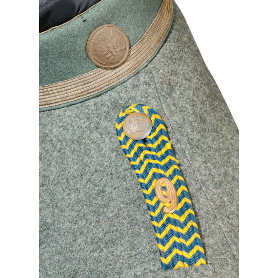 A field-grey tunic for NCO&acute;s in the 9th Prussian Hussar Regiment