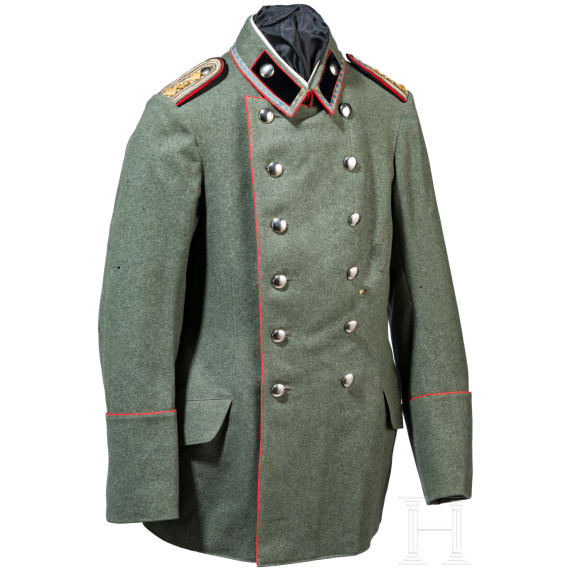 Field-gray short tunic, known as a &ldquo;Litewka,&rdquo; for a captain in the Royal Bavarian 3rd Engineer Battalion (Ingolstadt).