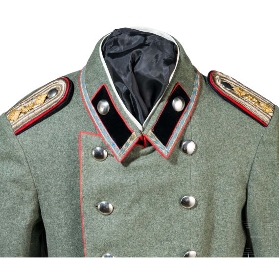 Field-gray short tunic, known as a &ldquo;Litewka,&rdquo; for a captain in the Royal Bavarian 3rd Engineer Battalion (Ingolstadt).