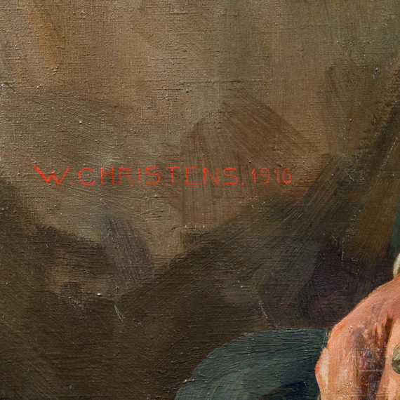 Lebensgro&szlig;es Portrait eines deutschen Offiziers, datiert 1916