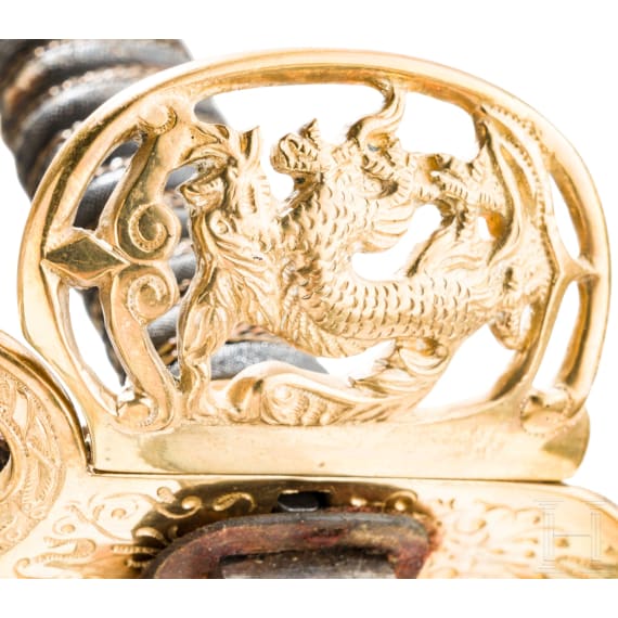 A sword M 1889 with Chinese Dragon motif, circa 1905