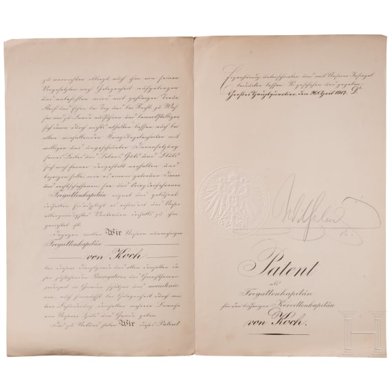 Nachl&auml;sse der kaiserlichen Marineoffiziere Christ und von Koch, um 1910 - 1919
