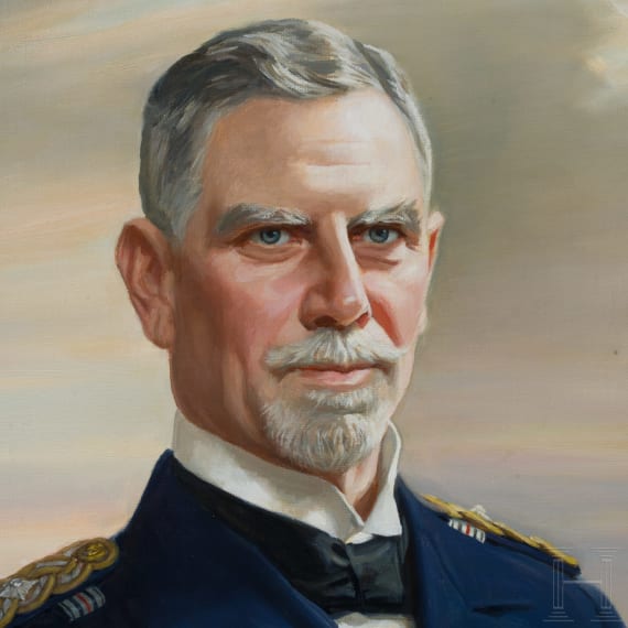A portrait painting of vice admiral Maximilian von Spee