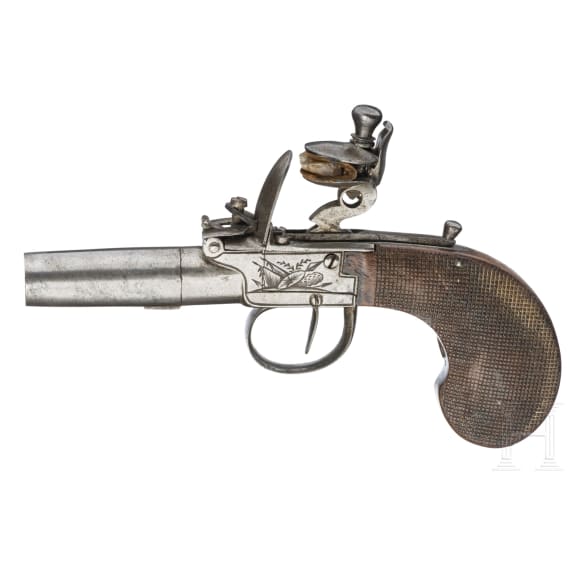 A pair of Belgian flintlock pocket pistols