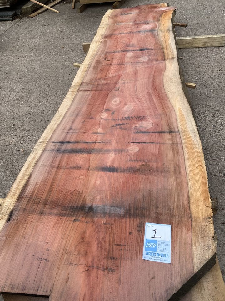 Rare Timber Live Edge Slabs, to include Redwoods, 4000 Year Old Bog Oak Planks and More