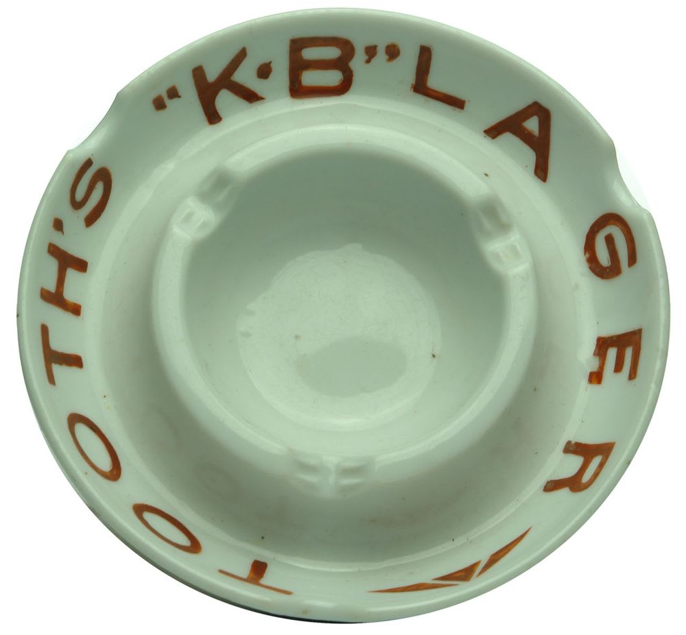 Advertising Beer Ash Tray. Tooth's KB Lager.