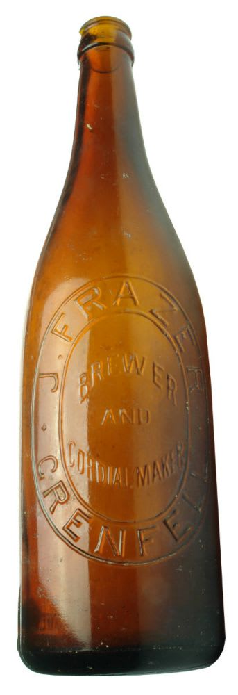Crown Seal Beer. Amber. 26 oz. Frazer, Grenfell.