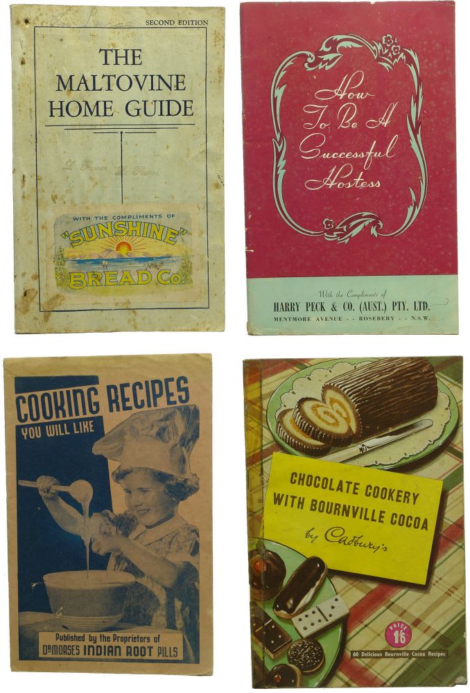 Four advertising cooking books