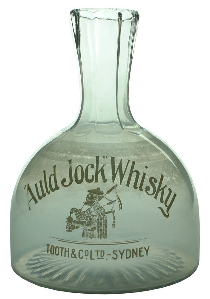 Whisky. Advertising. Water Jug. Auld Jock Whisky. Tooth & Co Ltd. Sydney.