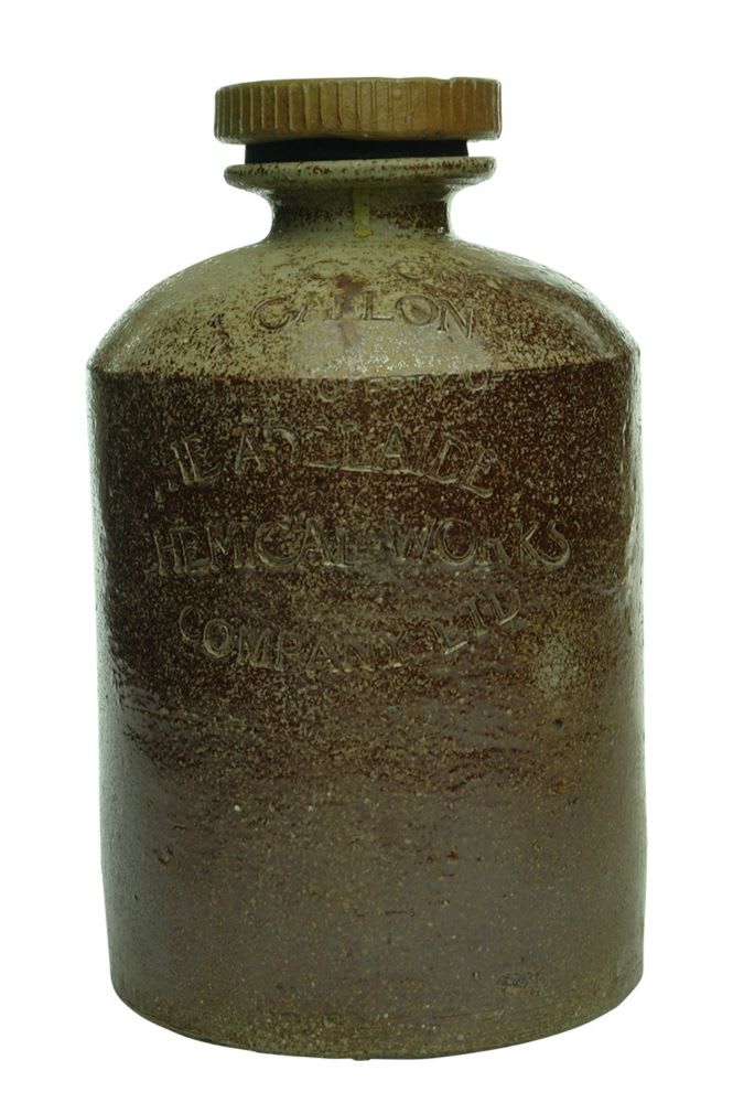 Demijohn. Adelaide Chemical Works. Poison. Half Gallon.