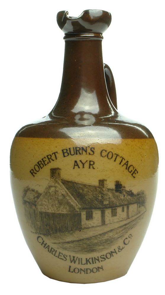 Whisky Jug. Robert Burns Cottage. Charles Wilkinson. Doulton.