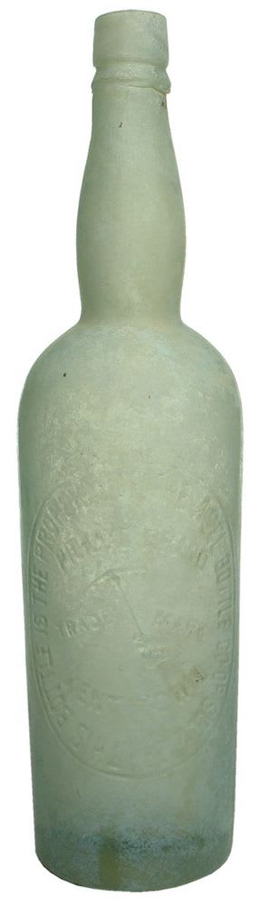 Wine. Australian. Aqua. 26 oz. Adelaide Bottle Co. Pickaxe. Kent Town