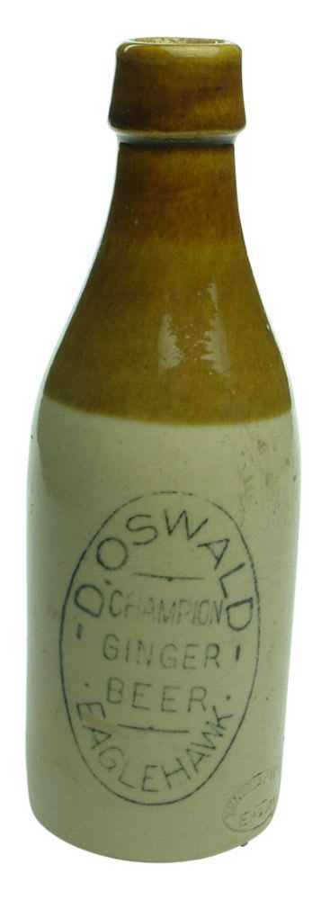 Ginger Beer. Oswald, Eaglehawk. Champagne. 10 oz,