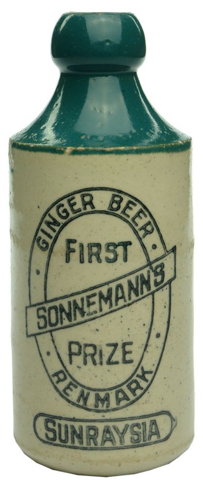 Ginger Beer. Sonnemann's, Renmark. Green Top. Dump.