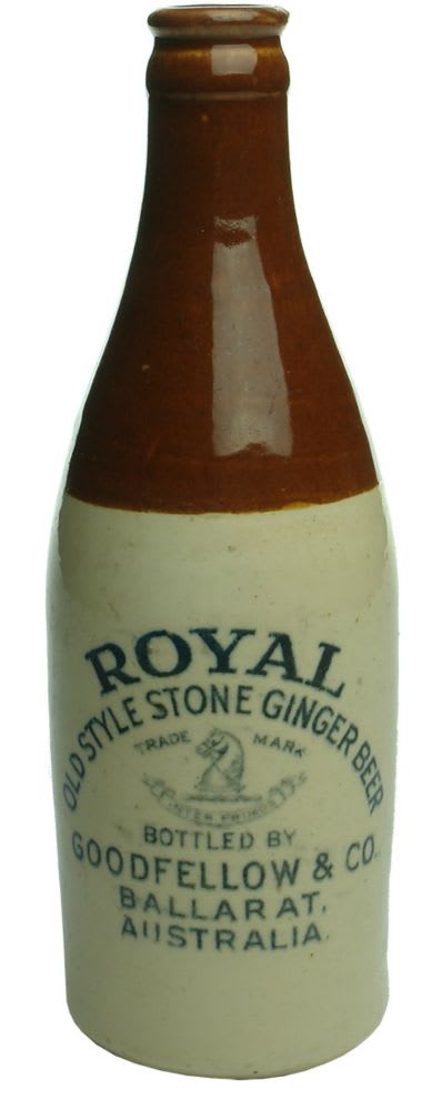 Ginger Beer. Crown Seal. Champagne. Red Top. Royal Goodfellow Ballarat.