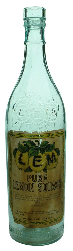 Cordial. LEM Manufacturing Co South Africa. Original Label