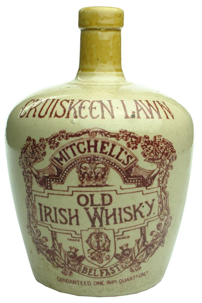 Whisky Jug. Cruiskeen Lawn. Mitchell's Old Irish Whisky, Belfast.