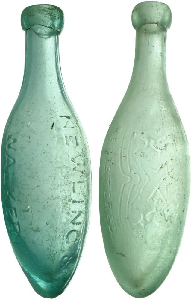 Pair of Torpedo Bottles. Newling & Walker, Parramatta and Starkey, Sydney.