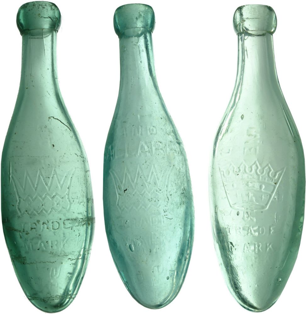 Three McDonald Melbourne and Ballarat torpedo bottles