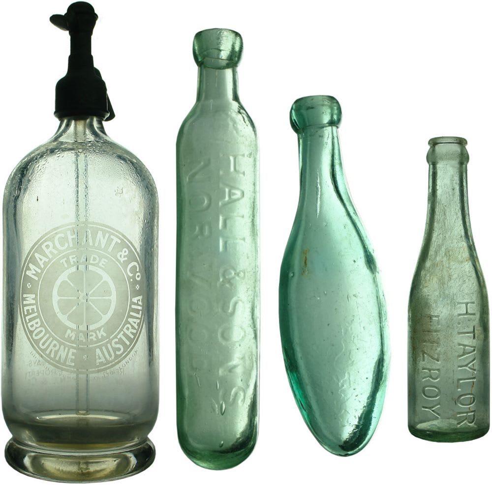 Four Aerated Water Bottles.