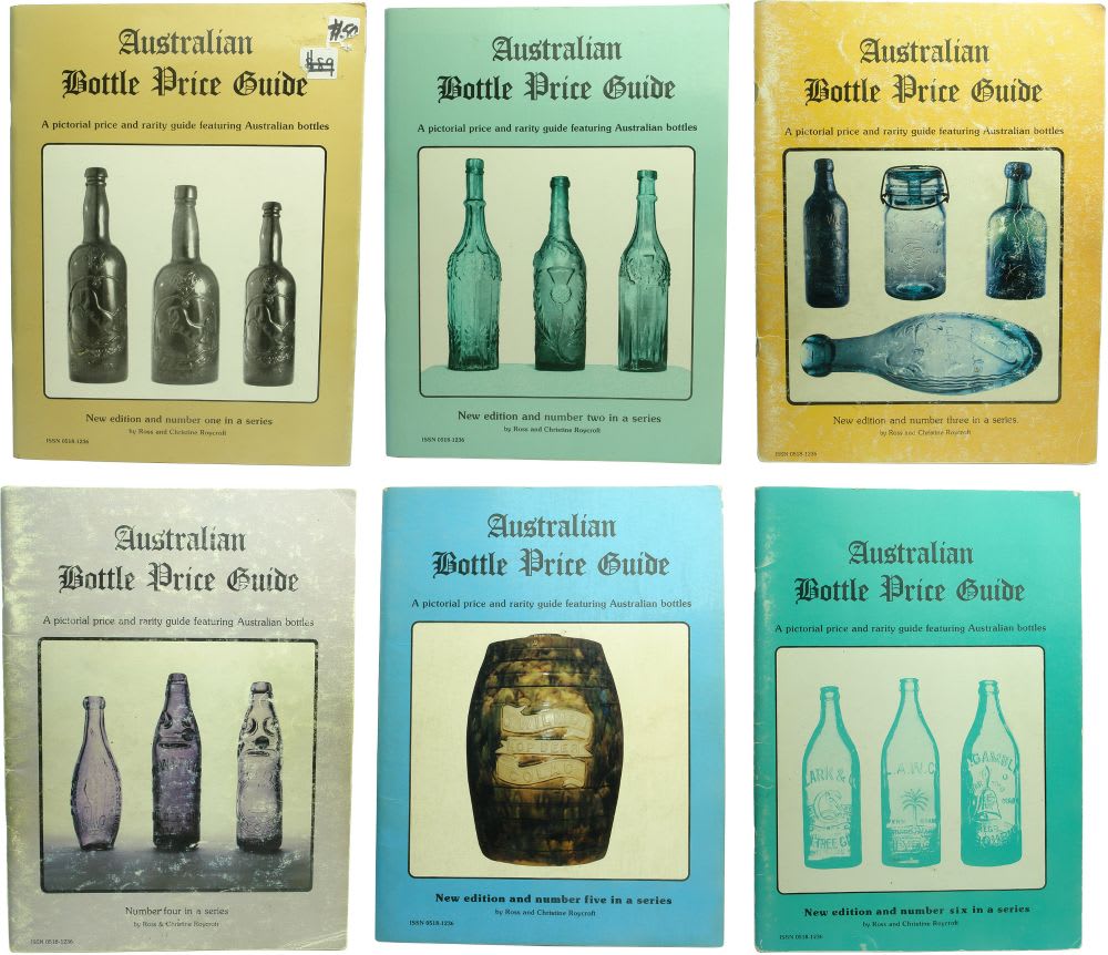 Set of six Australian Bottle Price Guides