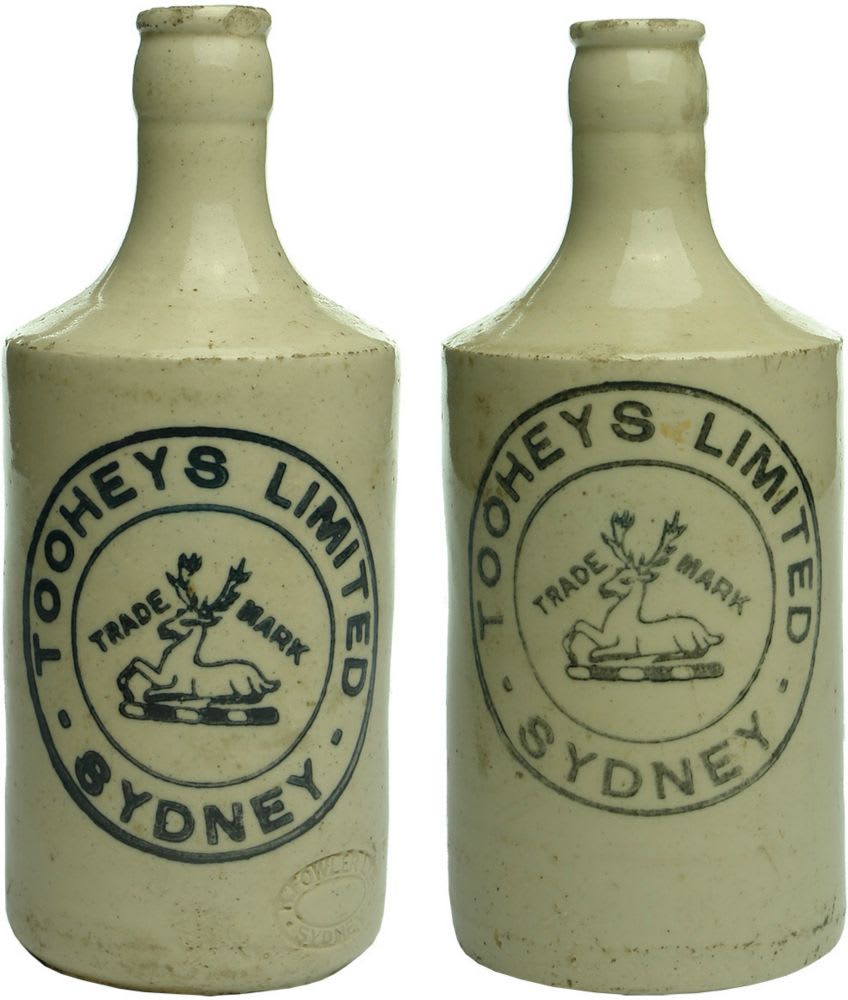 Pair of Tooheys Sydney Crown Seal Ginger Beers.