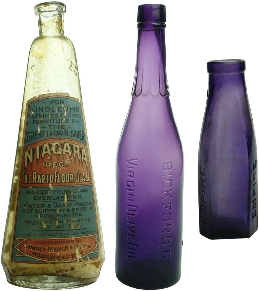 Three Unusual Household bottles.