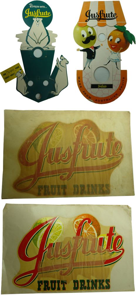 Four Jusfrute Advertising Items