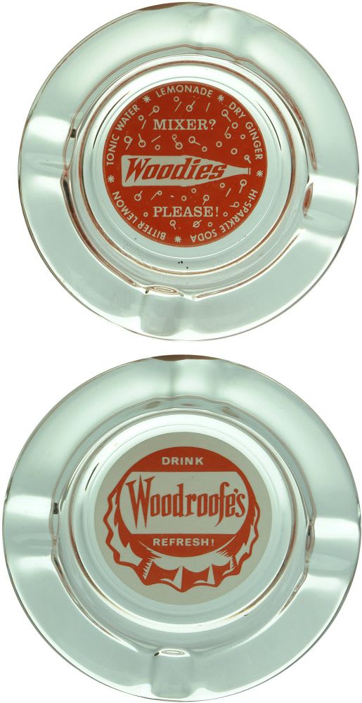 Pair of Woodroofes Advertising Ash trays