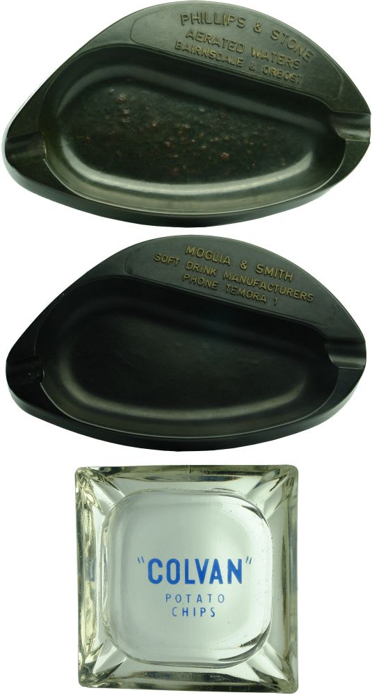 Three Advertising Ash trays